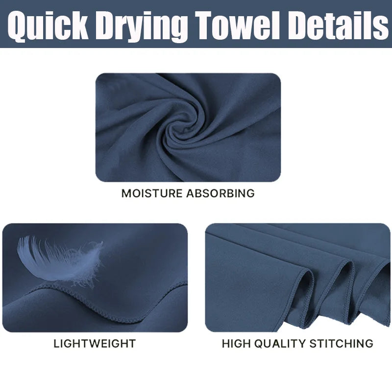 1 pcs portable towel, quick drying towel, Microfiber towel running, fitness, yoga, camping, beach Wipe sweat sports towel