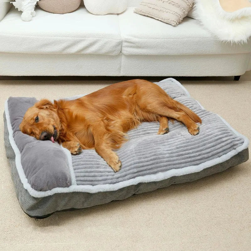 Large Dog Bed with Pillow