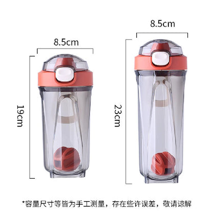 Clear Shaker Bottle Water. 22oz/650ml or 16oz/ 500ml.